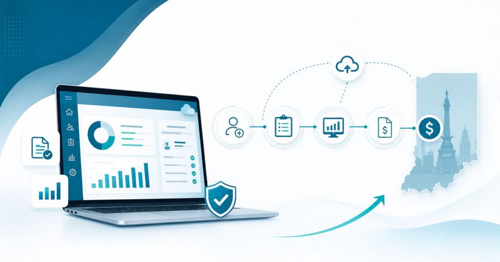 DCS billing software Indiana for behavioral health with automated KidTraks reporting.
