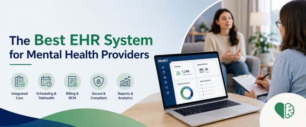Best EHR system for mental health providers - MedEZ behavioral health EHR