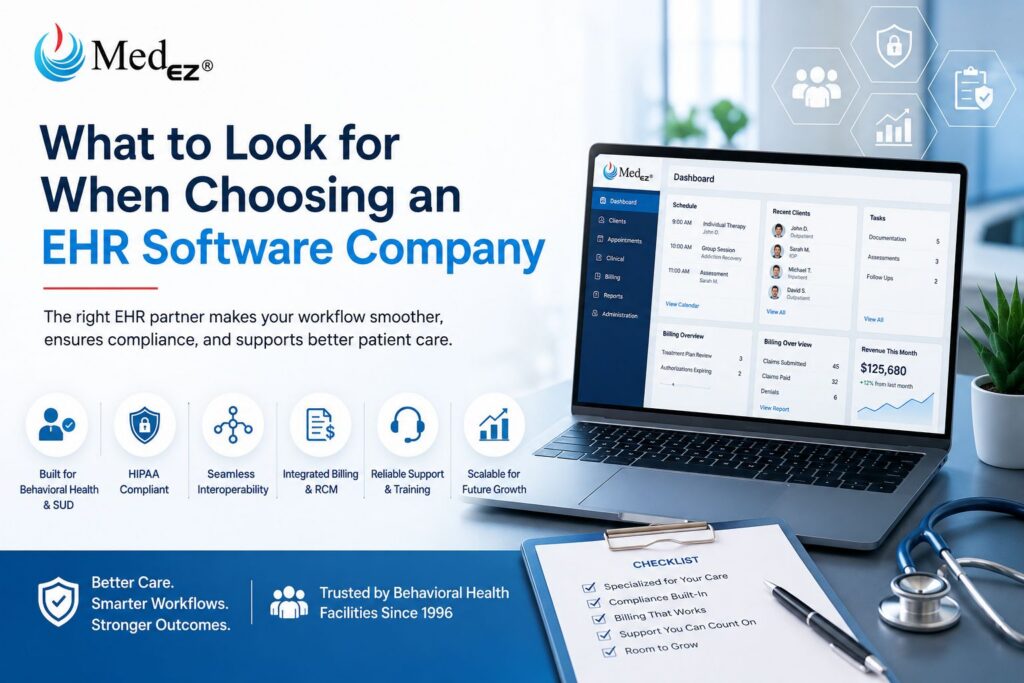 What to look for when choosing an EHR software company for behavioral health