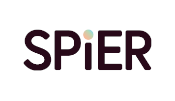 Logo of SPIER in modern typography. Logo of SPIER in modern typography.