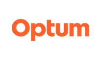 The logo of Optum on a transparent background